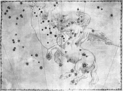 Het sterrenbeeld Centaurus, met Alpha Centauri door Frederick (attr. to) Barnard