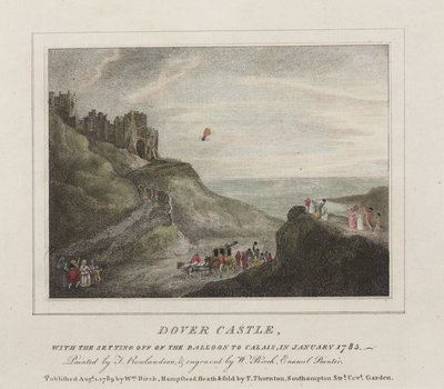 De eerste Kanaaloversteek per ballon, 7 januari 1785 door Frederick (attr. to) Barnard