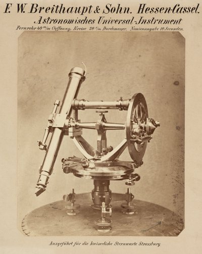 Universele cirkel, Straatsburg Observatorium door Frederick (attr. to) Barnard