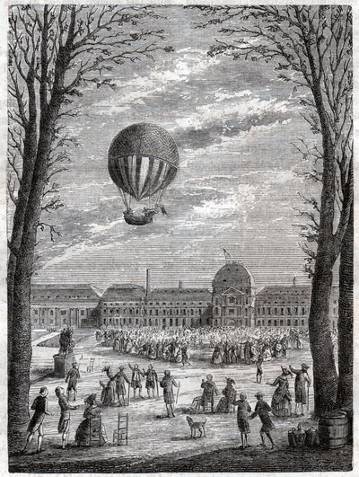 Ballonvlucht door Frederick (attr. to) Barnard