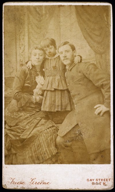 William Friese-Greene, cinematograaf, en familie, ca. 1880 door Henry Charles Fehr