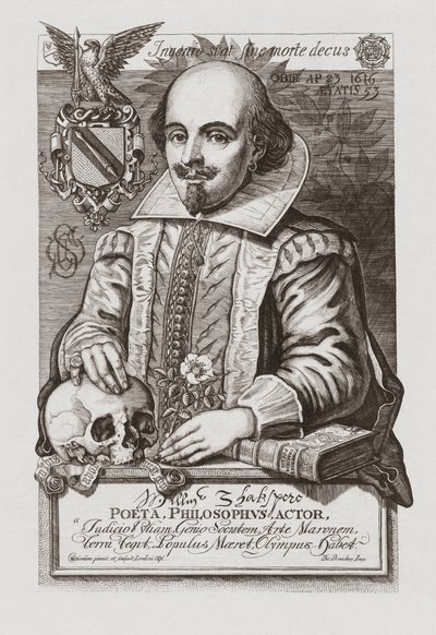 William Shakespeare. Portret. door . .