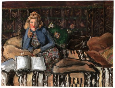 Vrouw die leest, ca. 1940-1950 door . .