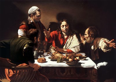 Avondmaal in Emmaüs door Michelangelo Merisi da  Caravaggio