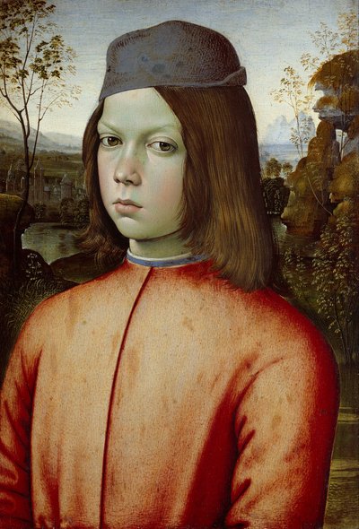 Portret van een jongen door Pinturicchio
