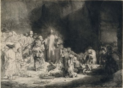 Christus met de zieken om zich heen, ontvangt kleine kinderen (De 