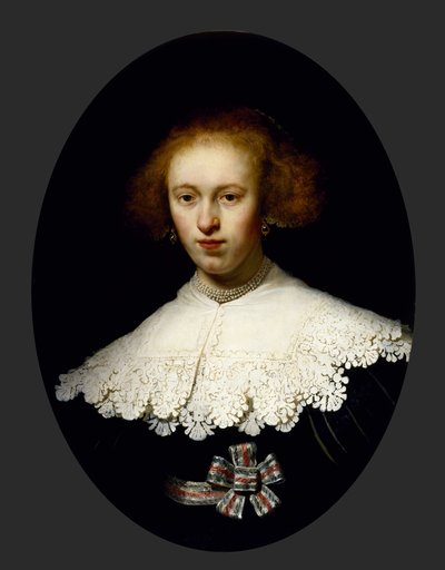Portret van een jonge vrouw door Rembrandt