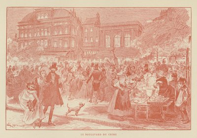 De Boulevard du Crime door after Albert Robida