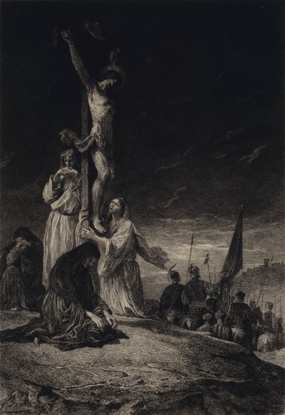 De kruisiging door after Albert Robida