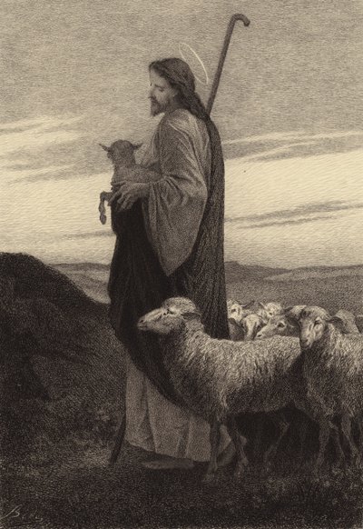 De goede herder door after Albert Robida