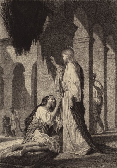 De verlamde man bij het bad van Bethesda door after Albert Robida
