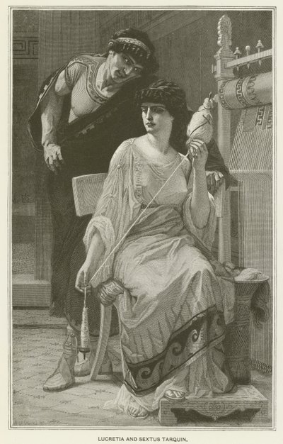 Lucretia en Sextus Tarquin door after Alexandre Cabanel