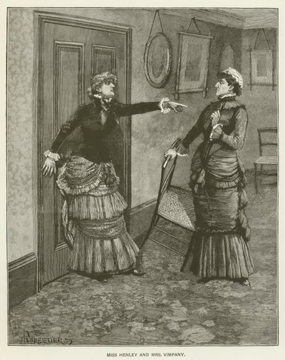 Miss Henley en Mrs Vimpany door after Amedee Forestier