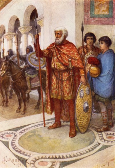 Stilicho, een Vandaal, de Romeinse Magister Utriusque Militiae door after Amedee Forestier