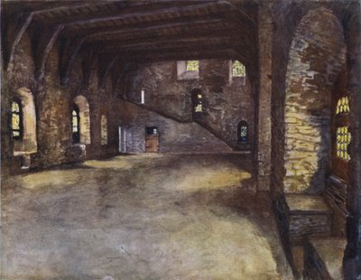 De banketzaal, Kasteel van de Graven, Gent door after Amedee Forestier