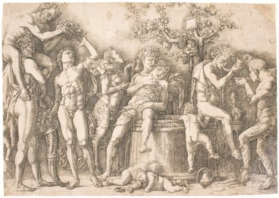 Bacchanaal bij de wijnkar door after Andrea Mantegna