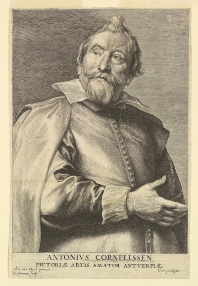 Portret van Anthony Cornelissen, uit de Icones Principum Virorum door after Anthony van Dyck