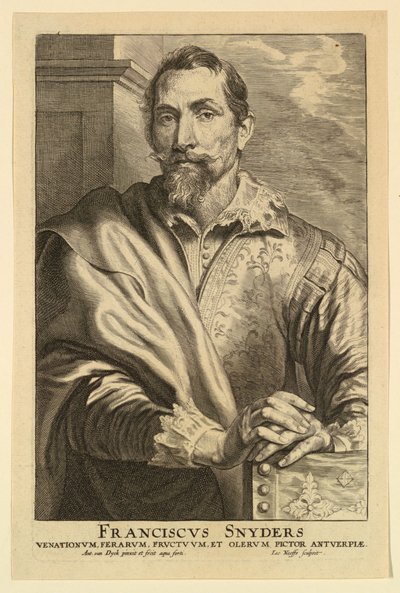 Portret van Frans Snyders, uit de Icones Principum Virorum door after Anthony van Dyck