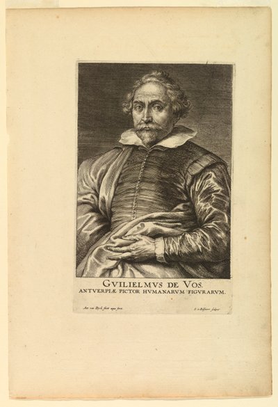 Portret van Willem de Vos, uit de Icones Principum Virorum door after Anthony van Dyck