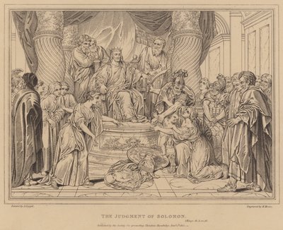 Het Oordeel van Salomo door after Antoine Coypel