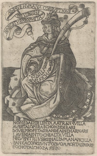 Delphische Sibylle door after Baccio Baldini