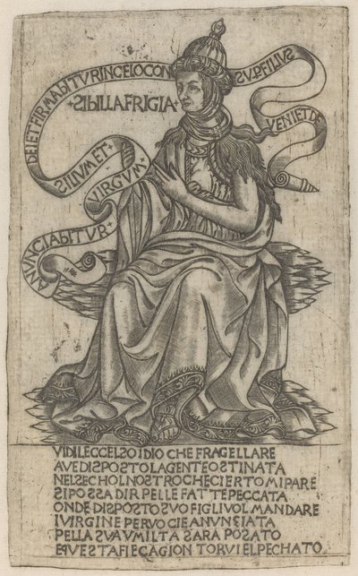 Phrygische Sibylle door after Baccio Baldini