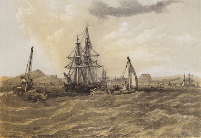 Edinburgh vanuit de Firth of Forth door after C. Stanfield