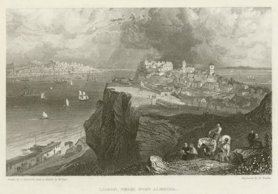 Lissabon, vanaf Fort Almeida door after C. Stanfield
