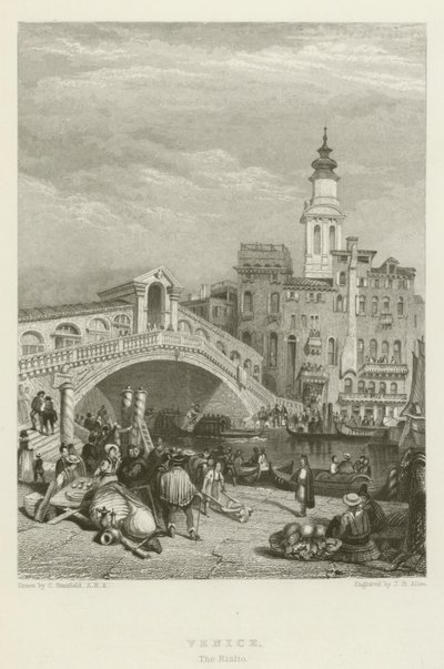 Venetië, de Rialto door after C. Stanfield