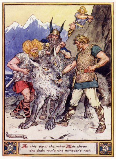 Op dit signaal gooiden de andere Aesir de ketting om de nek van het monster door after Charles Edmund Brock