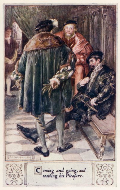 Komend en gaand, en wachtend op zijn genoegen door after Charles Edmund Brock
