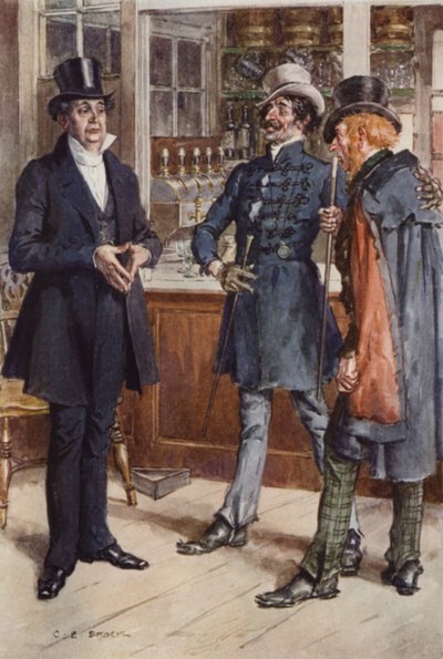Illustratie voor Martin Chuzzlewit door after Charles Edmund Brock