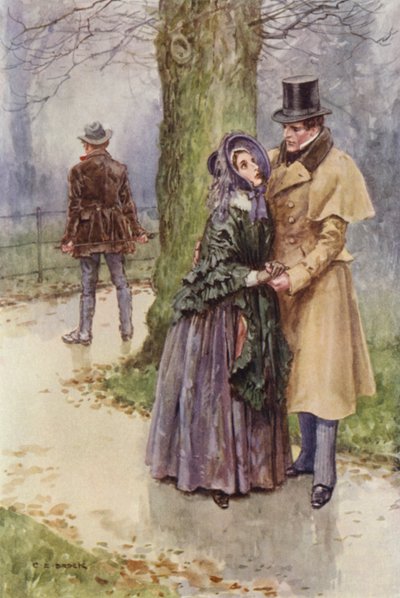Illustratie voor Martin Chuzzlewit door after Charles Edmund Brock