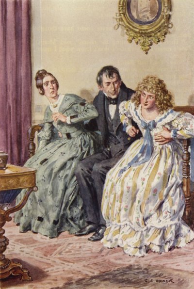 Illustratie voor Martin Chuzzlewit door after Charles Edmund Brock