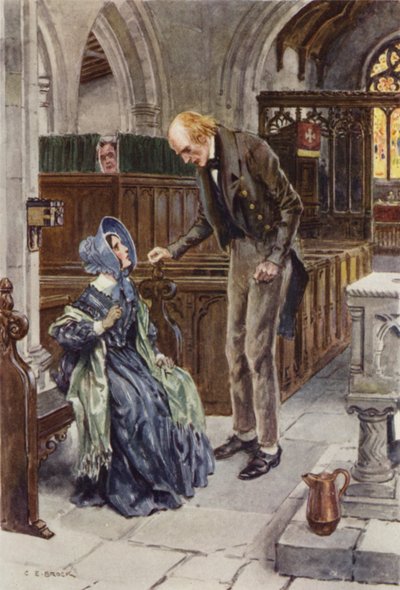 Illustratie voor Martin Chuzzlewit door after Charles Edmund Brock