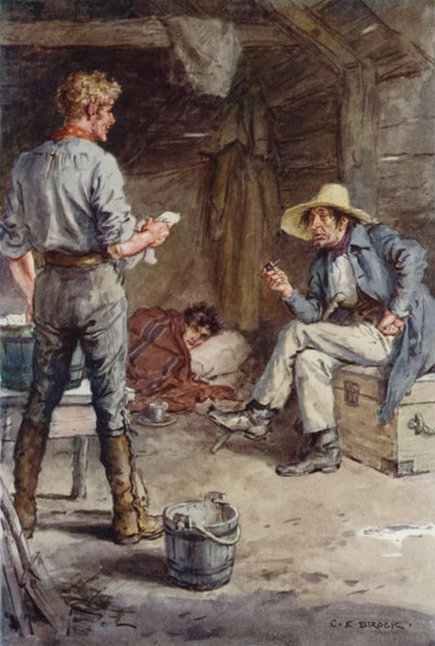 Illustratie voor Martin Chuzzlewit door after Charles Edmund Brock
