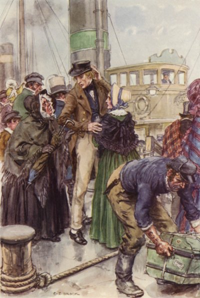 Illustratie voor Martin Chuzzlewit door after Charles Edmund Brock