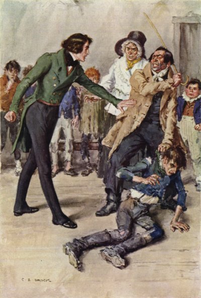 Illustratie voor Nicholas Nickleby door after Charles Edmund Brock
