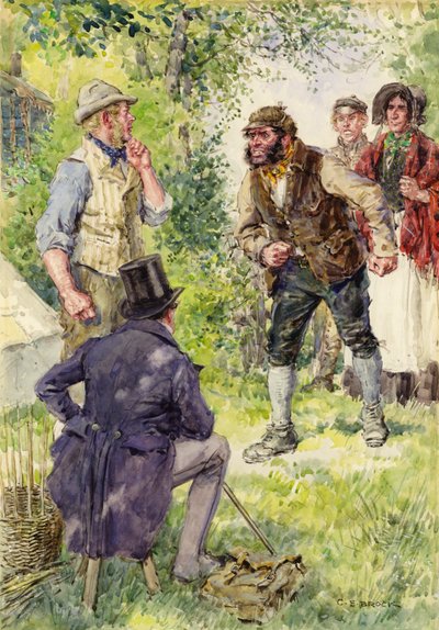 Illustratie voor The Way Beyond door Jeffery Farnol door after Charles Edmund Brock