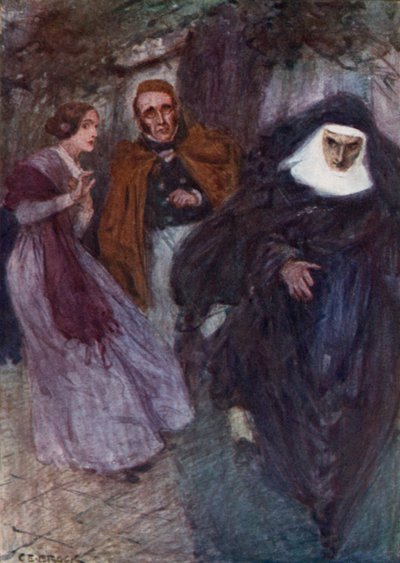 Lucy Snowe en Paul Emanuel in de Schooltuin door after Charles Edmund Brock