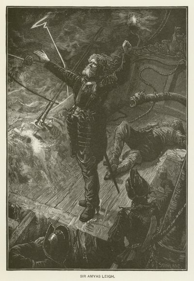 Sir Amyas Leigh door after Charles J. Staniland