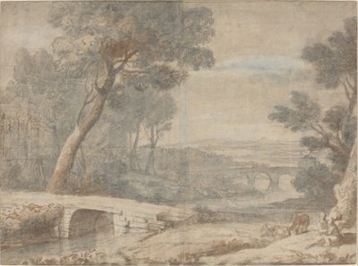 De Rust tijdens de Vlucht naar Egypte door after Claude Lorrain