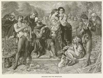 Orlando en de worstelaar door after Daniel Maclise