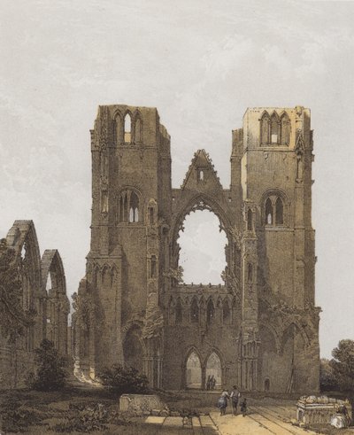 Kathedraal van Elgin door after David Roberts