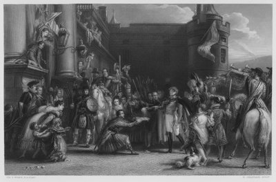 De Koning in Holyrood, uit het schilderij in de Koninklijke Collectie door after David Wilkie