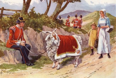 Billy, de Huisgeit van het Welsh Regiment door after Edgar Alfred Holloway