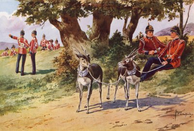 De Huisantilopen van het Royal Warwickshire Regiment door after Edgar Alfred Holloway