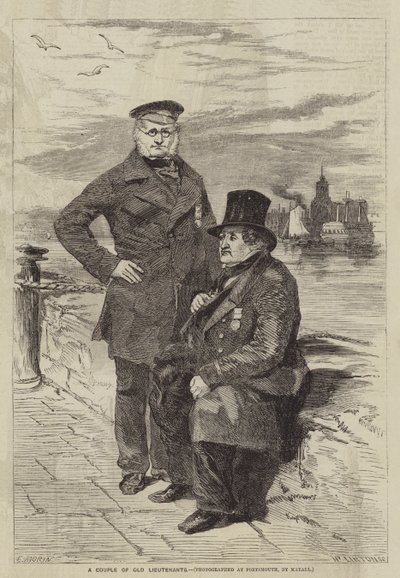 Een paar oude luitenants door after Edmond Morin