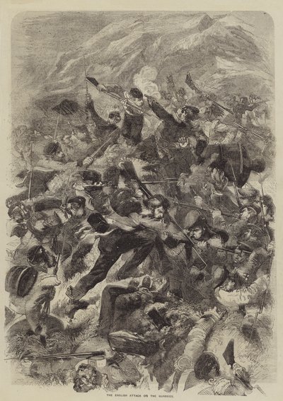 De Engelse aanval op de steengroeven door after Edmond Morin