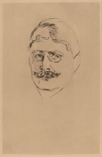 Knut Hamsun door after Edvard Munch